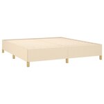 vidaXL Sommier à lattes de lit avec matelas Crème 180x200 cm Tissu