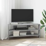 vidaXL MeubleTVd'Angle Gris béton 102x40 5x45cm Bois d'ingénierie