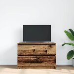 vidaXL Meuble TV vieux bois 80x35x54 cm bois d'ingénierie