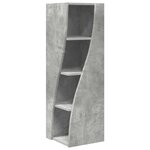 vidaXL Meuble d'angle Gris béton 32x32x102cm Bois d'ingénierie