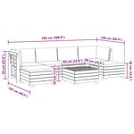 vidaXL Ensemble de canapés d'extérieur avec coussin 7 Pièce Marron