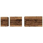 vidaXL Table basse 3 Pièces Bois ancien Bois d'ingénierie