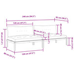vidaXL Canapés centraux palette de jardin 2Pièces et coussins bois acacia