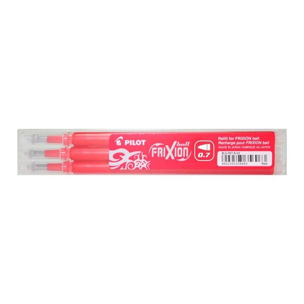 Set de 3 Recharges friXion Ball (BLS-FR7) Rouge PILOT