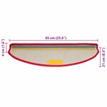vidaXL Tapis d'escalier 10 Pièces 65x21x4 cm Rouge