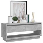 vidaXL Meuble TV gris béton 102x41x44 cm bois d'ingénierie