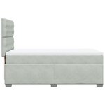 vidaXL Sommier à lattes de lit et matelas Gris clair 100x200cm Velours