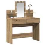vidaXL Table de Toilette avec tiroir Chêne artisanal 100 x 40 x 130 cm