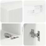 vidaXL Ensemble meuble TV Montage mural 6 Pièces Blanc Bois d'ingénierie