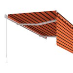 vidaXL Auvent rétractable manuel avec store 3x2 5 m Orange et marron