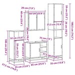 vidaXL Ensemble de meubles de salle de bain 4 Pièces chêne marron