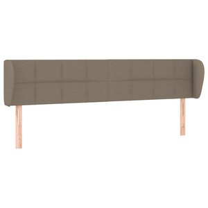 vidaXL Tête de lit avec oreilles Taupe 183x23x78/88 cm Tissu