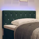 vidaXL Tête de Lit LED Argyle Vert foncé 90 cm Velours
