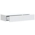 vidaXL Table d'appoint murale Blanc 87 5 x 34 5 x 17 cm
