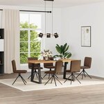 vidaXL Chaises à manger lot de 6 marron similicuir daim