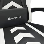 vidaXL Chaise de jeu Noir et blanc Similicuir