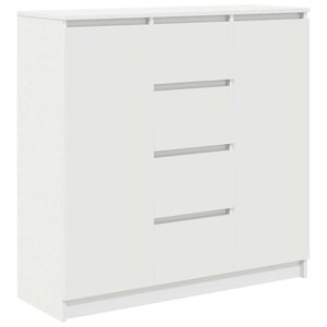 vidaXL Buffet avec tiroirs blanc 100 5x35x98 5 cm bois d'ingénierie