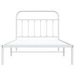 vidaXL Cadre de lit métal sans matelas et tête de lit blanc 100x200 cm