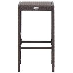 vidaXL Ensemble de bar de jardin 7 Pièces coussins Résine tressée Marron