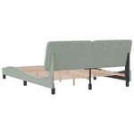 vidaXL Cadre de lit sans matelas gris clair 160x200 cm velours