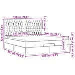 VidaXL Cadre de lit ottoman et matelas gris clair 180x200cm velours