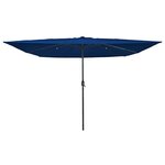 vidaXL Parasol de jardin Azur 295 x 295 x 245 cm Polyester  Acier