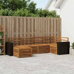 vidaXL Ensemble de canapés d'extérieur 6 pc Naturel Polyester