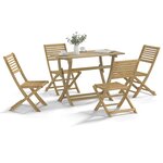 vidaXL Ensemble à manger de jardin 5 Pièces Bois d'acacia solide