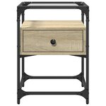 vidaXL Tables de chevet 2 Pièces chêne sonoma 40x40x55 cm bois ingénierie