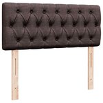 VidaXL Cadre de lit ottoman avec matelas marron foncé 120x190 cm tissu