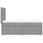 vidaXL Sommier à lattes de lit avec matelas Gris clair 100x200cm Tissu