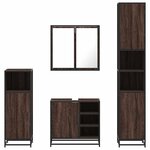 vidaXL Ensemble de meubles de salle de bain 4 Pièces chêne marron