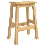 VidaXL Tabouret de bar 2 Pièces Cire de Miel 44 x 30 x 63 cm Pin massif