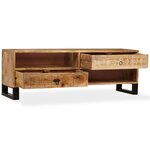 vidaXL Meuble TV Bois massif de manguier 120 x 30 x 40 cm