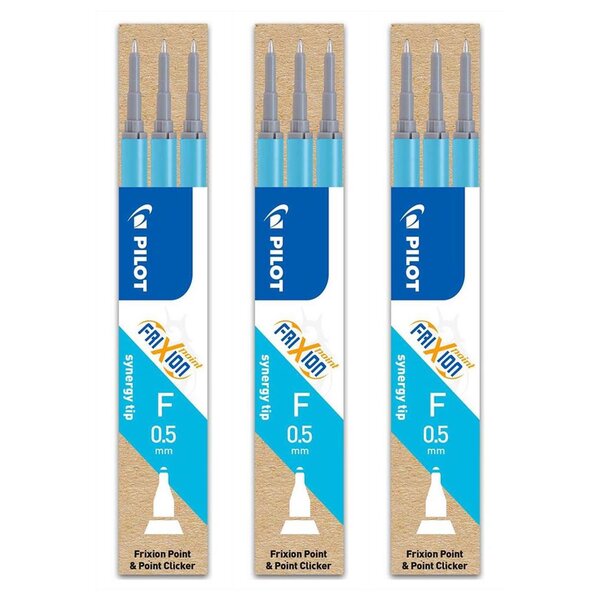 Set de 3 Recharges friXion Point (BLS-FRP5) Turquoise x 3 PILOT