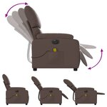 vidaXL Fauteuil de massage inclinable électrique marron similicuir