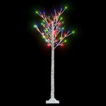 vidaXL Sapin de Noël 140 LED colorées Saule 1 5 m Int/Ext