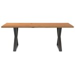 vidaXL Table à manger marron clair bois de chêne massif rectangulaire
