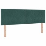 Lit à ressorts vidaXL avec matelas vert foncé 140x190 cm en velours