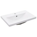 vidaXL Meuble lavabo avec bassin intégré Chêne fumé Bois d'ingénierie