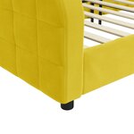 vidaXL Lit de repos sans matelas jaune 100x200 cm velours