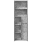 vidaXL Buffet haut gris béton 60x35x180 cm bois d'ingénierie
