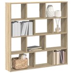 vidaXL Étagère cube murale 12 compartiments chêne sonoma