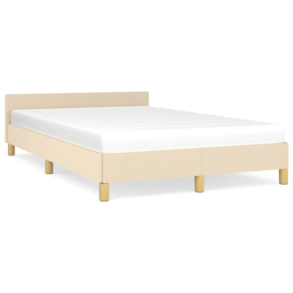 vidaXL Cadre de lit sans matelas crème 120x200 cm tissu