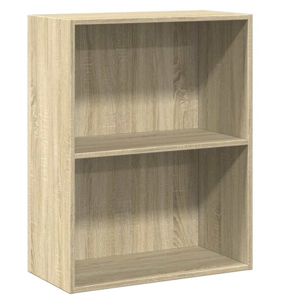 vidaXL Bibliothèque à 2 niveaux chêne sonoma bois d'ingénierie