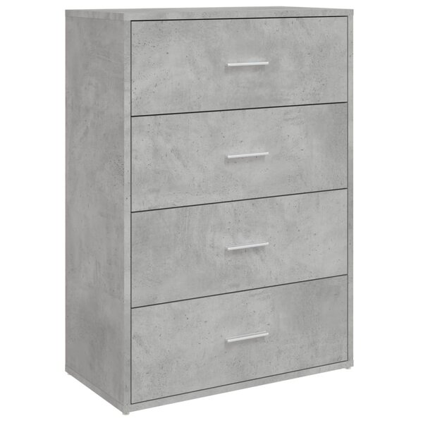 vidaXL Buffet gris béton 60x31x84 cm bois d'ingénierie