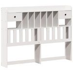 vidaXL Lit bibliothèque sans matelas blanc 135x190 cm bois pin massif