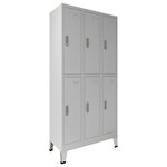 vidaXL Armoire à casiers Gris 45 x 90 x 180 cm