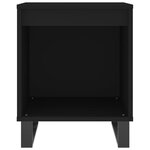vidaXL Tables de chevet 2 Pièces noir 40x35x50 cm bois d’ingénierie