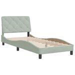 vidaXL Cadre de lit sans matelas gris clair 80x200 cm velours